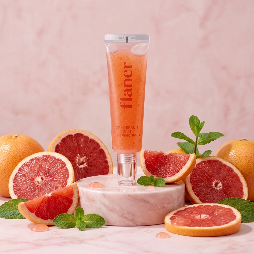 FLANER มาสก์บำรุงผิวเนื้อแยมเกรปฟรุต Grapefruit Jam Sleeping Pack